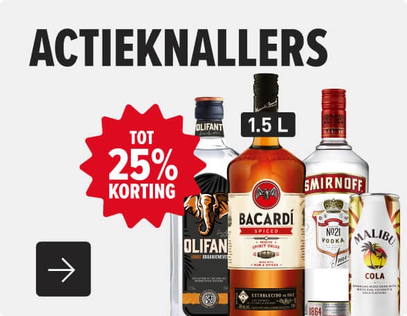 Actieknallers. De beste mixdrank aanbiedingen van deze week.